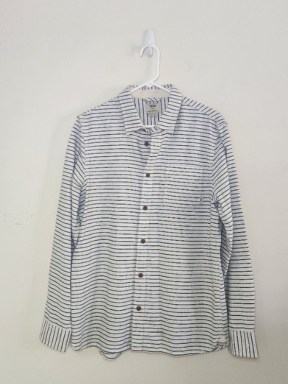 Men's Vans Striped Button Down  Shirt Sz Small